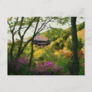 Kiyomizu Tempel im Frühling Postkarte