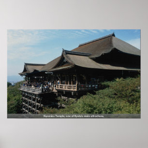 Kiyomizu Temple, one of Kyoto's main attractions, Poster