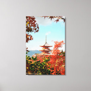 Kiyomizudera-Tempel-Schrein Herbst Japan Reise Leinwanddruck
