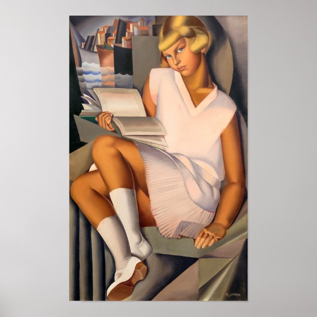 Kizette en Rose | Tamara de Lempicka | Poster (Vorne)