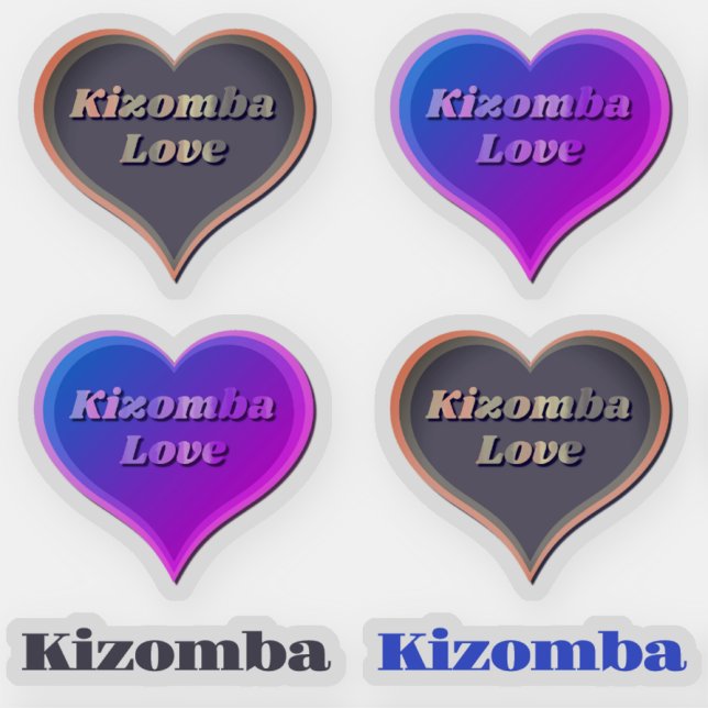 Kizomba Tanzherz Custom-Cut Vinyl Sticker (Von Creator hochgeladen)