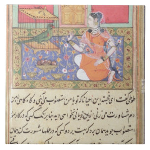 Kjujista, die Ehefrau des Kaufmannes, sprechend Fliese