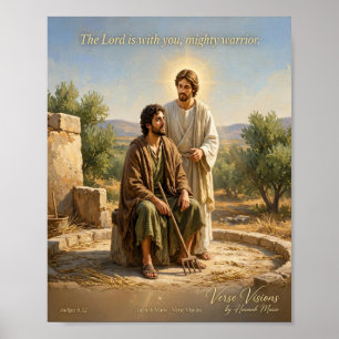 KJV Bibel - Der Herr ist mit dir, starker Kämpfer Poster