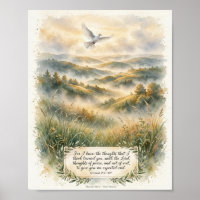 KJV Bibel-Jeremiah 29:11 Versposter - Weiße Taube