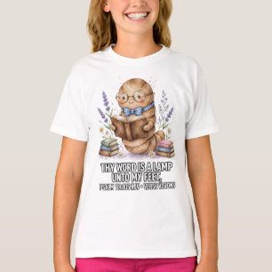 KJV Bibel-Mädchen-Psalmen 119:105 Bücherwurm T-Shirt