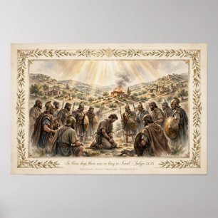 KJV Bibel-Richter 21:25 Endtage der Richter Poster