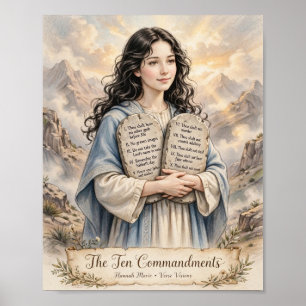 KJV-Bibel Zehn Gebote Poster - Weibliche Frau