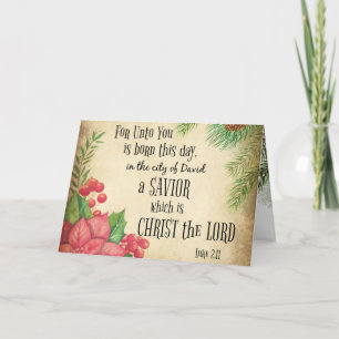 KJV-Bibelvers Weihnachten Karte