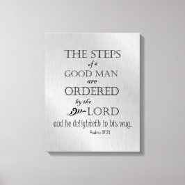 KJV Bibelverse: Schritte eines guten Mannes Leinwanddruck