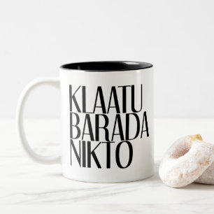 KLAATU BARADA NIKTO ZWEIFARBIGE TASSE