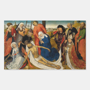 Klage über Totes Christus, c. 1460-1464 Rechteckiger Aufkleber
