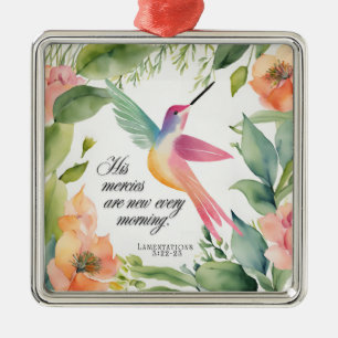 Klagelieder 3:22-23 Kolibri Christlich  Ornament Aus Metall