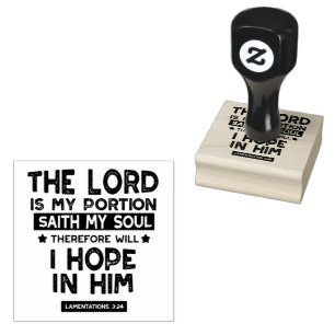 Klagelieder 3:24 Der Herr ist mein Teil Zitate Gummistempel