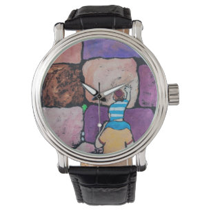 Klagemauer mit Elternteil- und Kinderuhr Armbanduhr