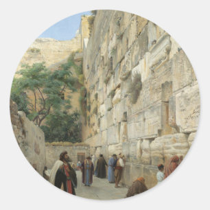 Klagemauer von Gustav Bauernfeind Runder Aufkleber