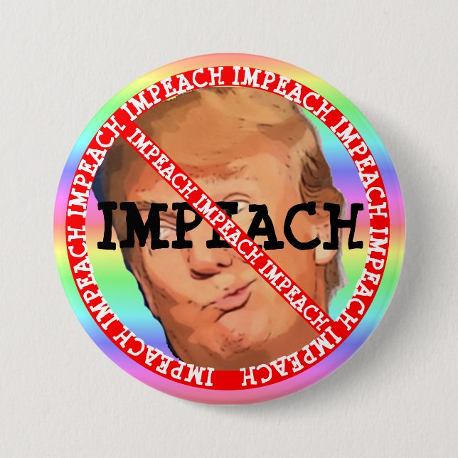 Klagen Sie Donald- Trumpknopf an Button (Vorderseite)