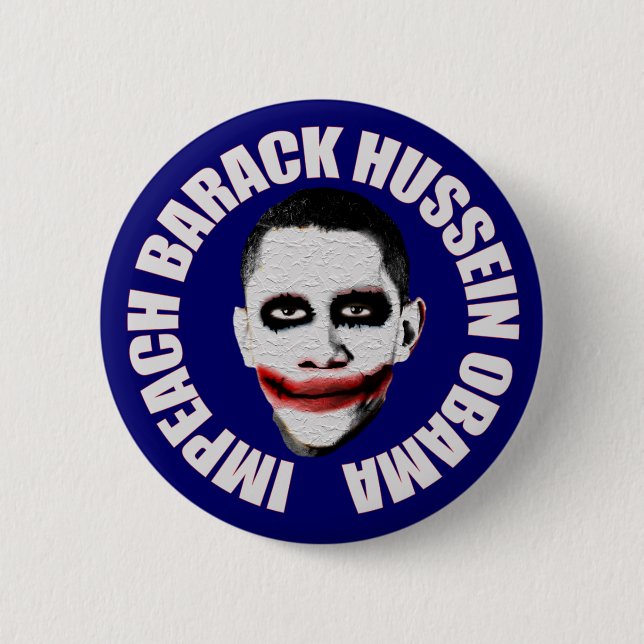 Klagen Sie Obama an Button (Vorderseite)