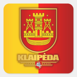Klaipeda Quadratischer Aufkleber