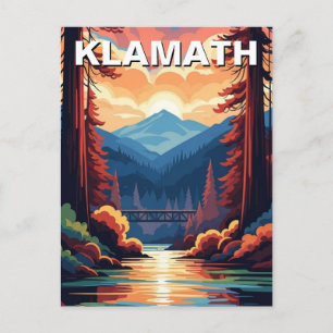 Klamath California Reise Postkarte