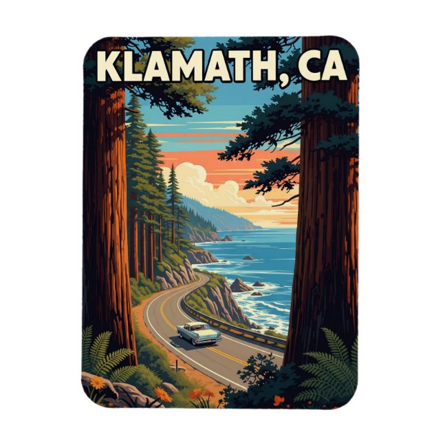 Klamath California Travel Magnet (Vertikal)