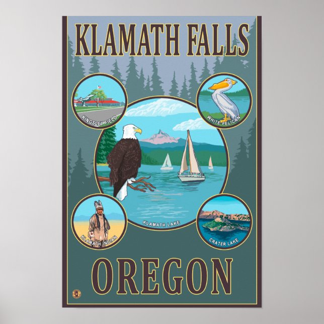 Klamath Falls, OregonScenic Travel Poster (Vorne)