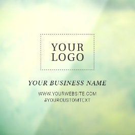 Klammern des Fensters "Benutzerdefiniertes Firmenl Fensteraufkleber