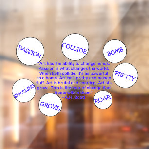 Klammern des Fensters "Kreative Transformation" Fensteraufkleber