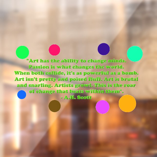 Klammern des Fensters "Kreative Transformation" Fensteraufkleber (Blatt 2)