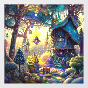 Klammern des Fensters "Whimsical Treehouse" Fensteraufkleber