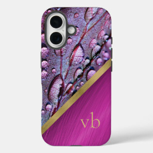 Klammern von Raindrops Mit Monogramm iPhone 16 Hülle