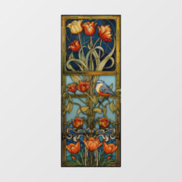 Klammern von Tulips und Birds Sun Catcher Fensteraufkleber