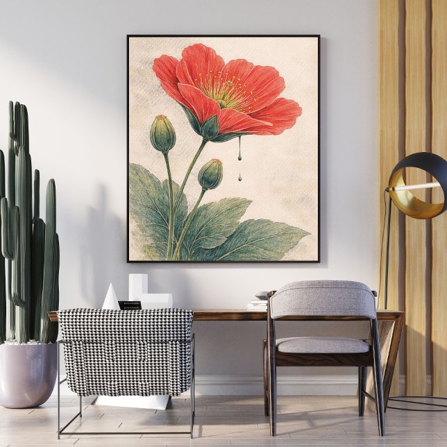 Klangmohn-Blumen-Kunstprint | Botanisches Wandkuns Poster (Von Creator hochgeladen)