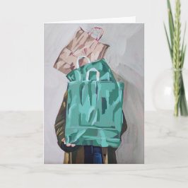 Klapp-Grußkarte Shopping Spree leer Karte