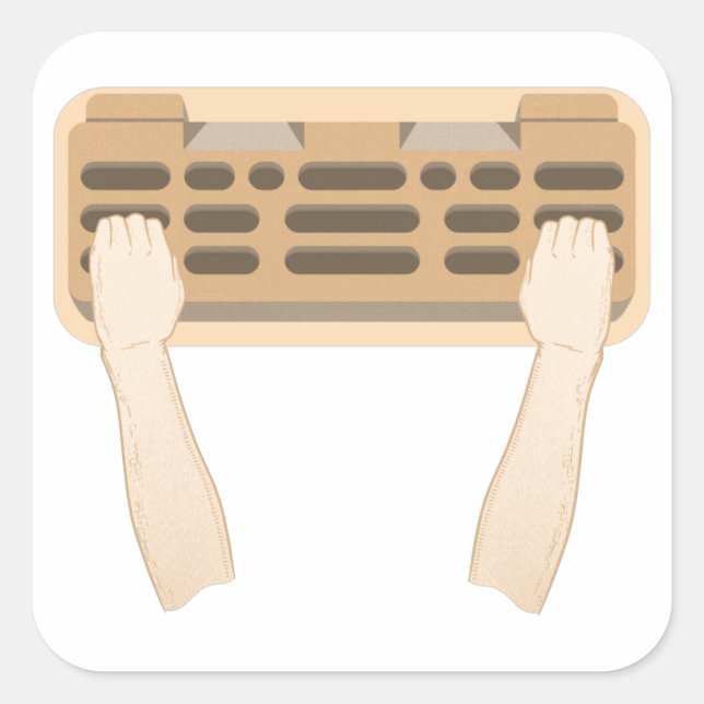 Klappbrett Quadratischer Aufkleber (Vorderseite)