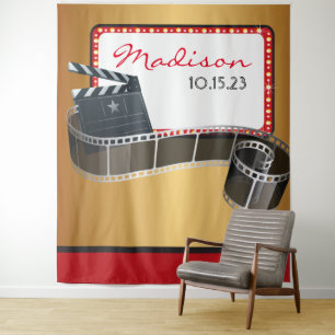KLAPPBRETTER FILMSTRIP FILM Foto-Gelegenheit RÜCKW Wandteppich