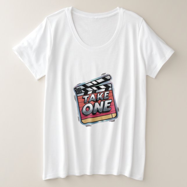 Klappe Große Größe T-Shirt (Design vorne)
