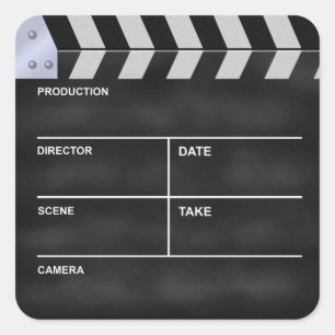 Klappe Kino "It's my Life" Quadratischer Aufkleber