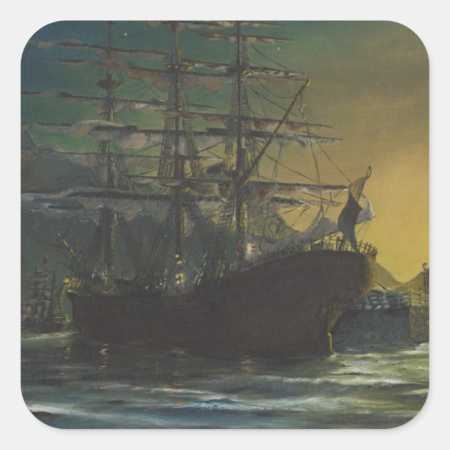 Klappe Quadratischer Aufkleber (Vorderseite)