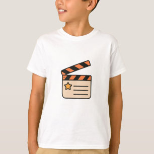 Klappenboard Filmfan Grafik T-Shirt