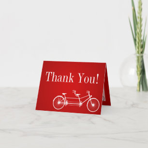 Klapper Dank Karte Whimsical Red Double Bike