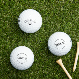 Klappern Sie mit den lustigen Golfbälle