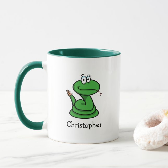 Klapperschlange Personalisiert Tasse (Mit Donut)