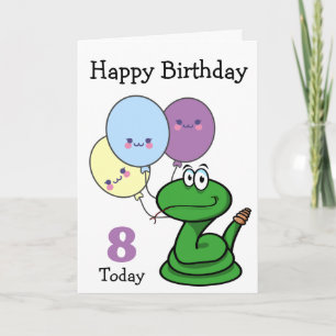 Klapperschlange Zum Geburtstag Mit Alter Karte
