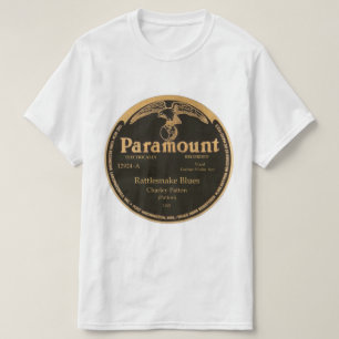 "Klapperschlangen-Blues" Charley Patton auf T-Shirt
