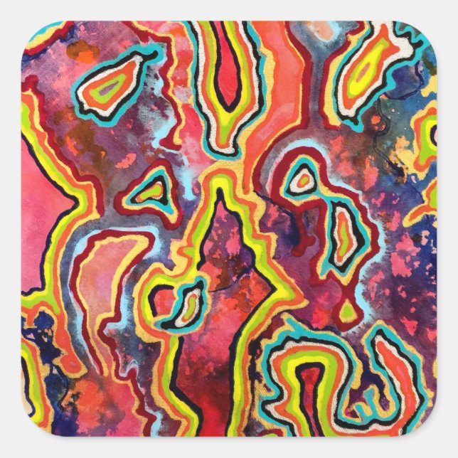 Klappkleber Quadratischer Aufkleber (Vorderseite)