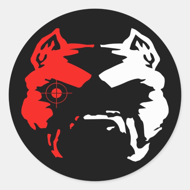 Klappkleber Runder Aufkleber (Vorderseite)