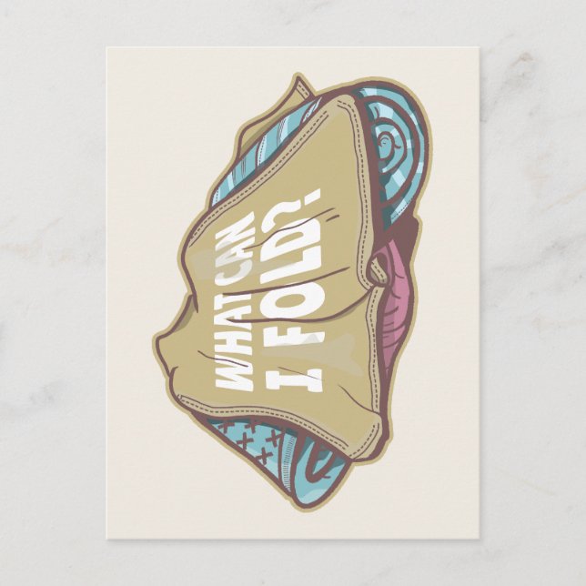 Klappkleidung, Wäschetag Postkarte (Vorderseite)