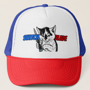 Klappmesser-Katzen-LKW-Fahrerhut von Phil Elmore Truckerkappe