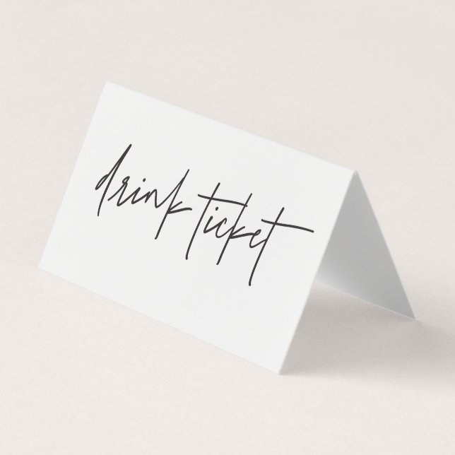 Klapptafel für geflochtene Bar Visitenkarten (Vorderseite)