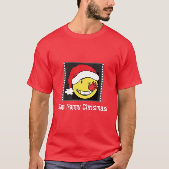 Klaps-glückliches Weihnachten! T-Shirt (Vorderseite)